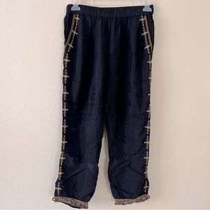Johnny Was Cupra embroidered pants, sz S